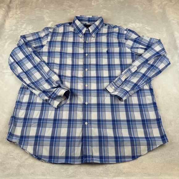 Ralph Lauren Men's XXL Plaid Button Down Classic Fit Performance Shirt - Picture 1 of 7
